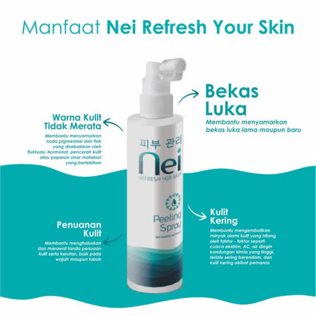Nei Peeling Spray PerontokDaki Dan Sel Kulit Mati Membandel - NeiPenghilang Daki