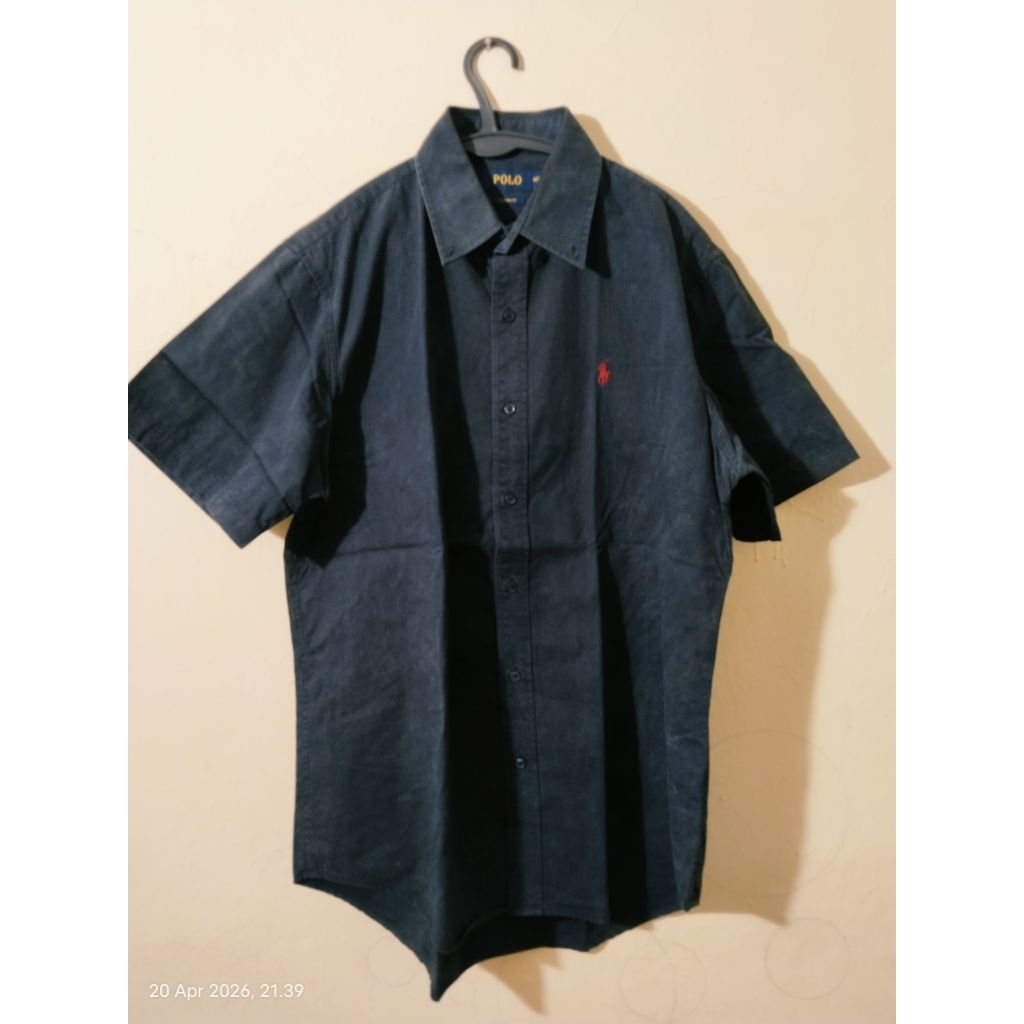 kemeja pendek hitam Polo