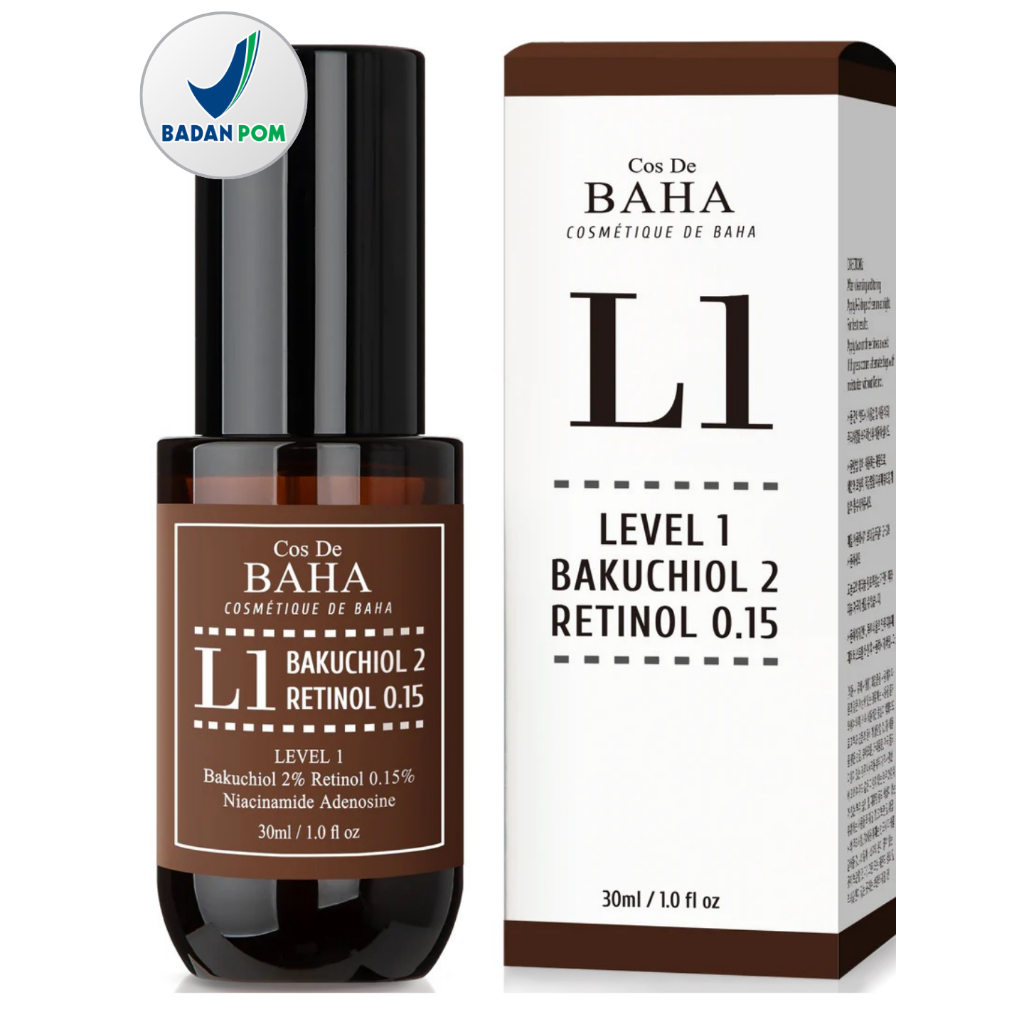Cos De BAHA (L1) 30ml - Bakuchiol 2% Serum with Retinol