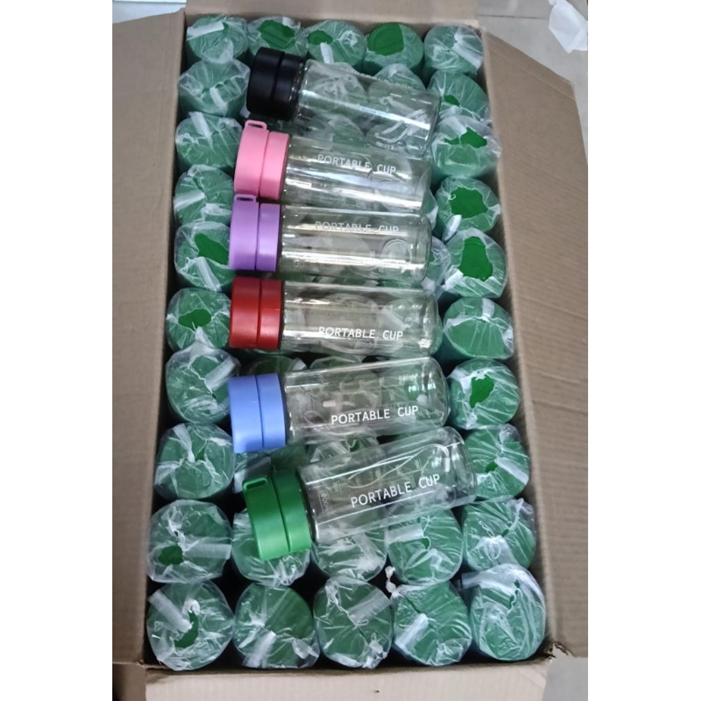 /BOTOL MINUM PLASTIK PORTABEL 600ML/GROSIR