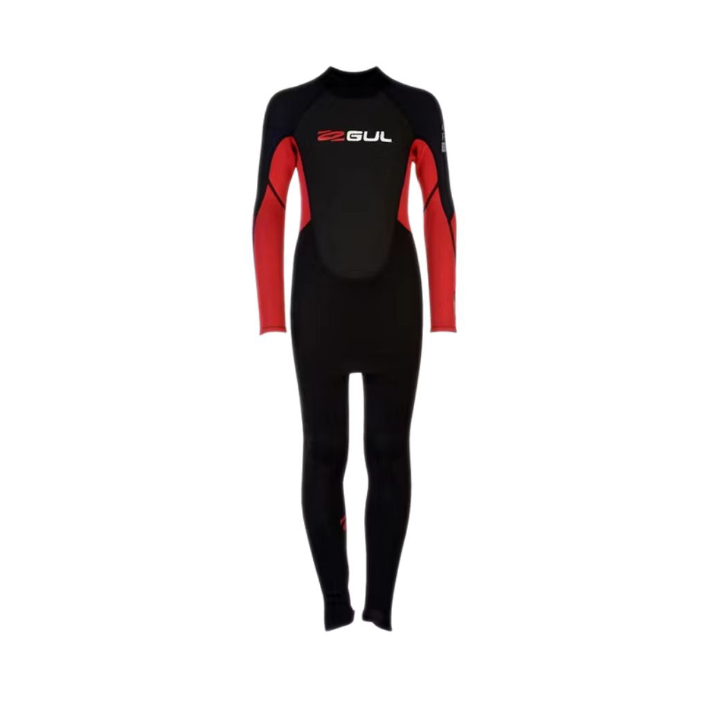 Wetsuit Full Body Gul Anak 3.2mm – Diving / Snorkeling / Surfing – Hitam Merah