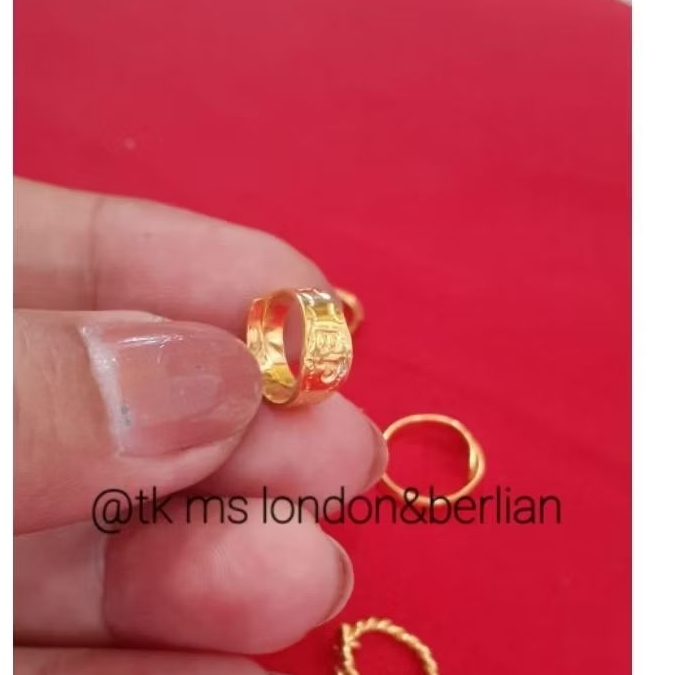 cincin inisial anak bayi - emas 24k(LM)- emas 99,99-1,5gr -investasi