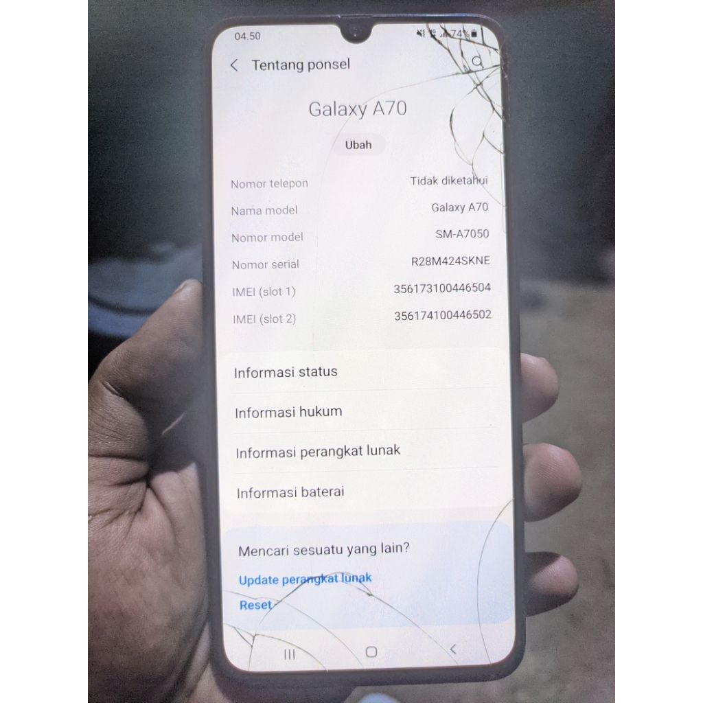 samsung a70 minus