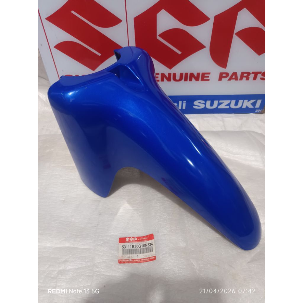spakbor slebor depan suzuki Shogun 125R shogun 125SP old biru original sgp