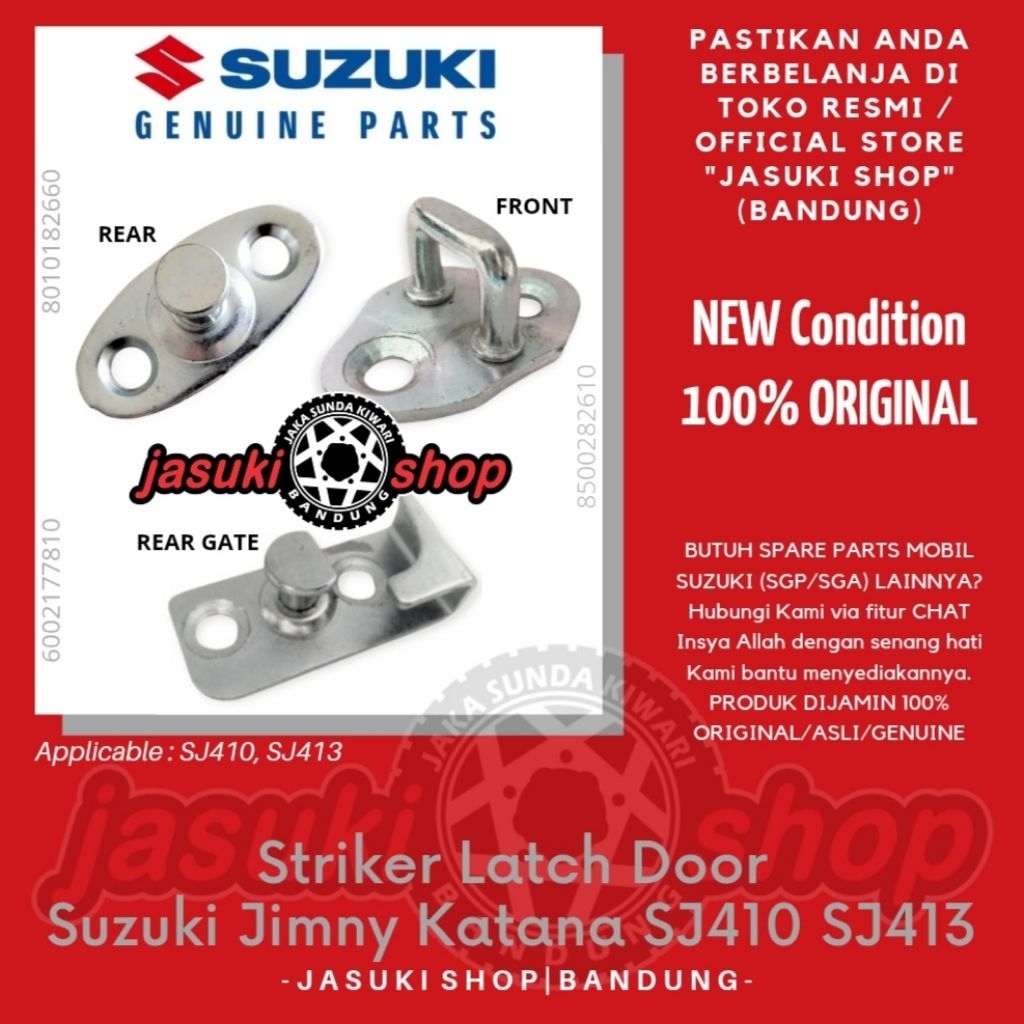Striker Latch Door Lock Pintu Suzuki Jimny Katana Sierra Caribian Samurai SJ410 SJ413 Asli Ori Origi