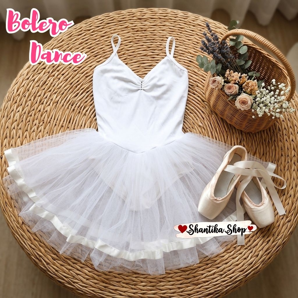 Like New | Baju Balet Tutu Putih Branded – Leotard Balet Tutu Anak Perempuan 5-7 Tahun