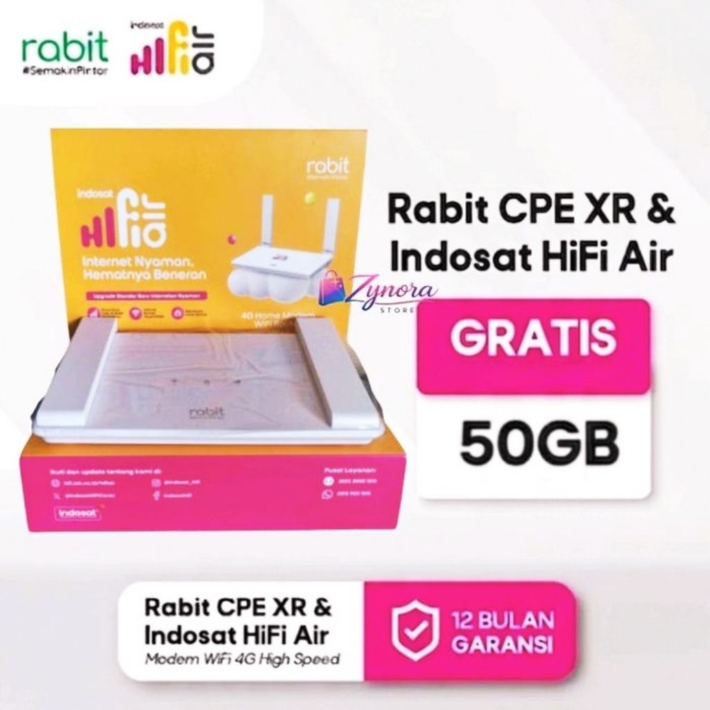 HIFI AIR INDOSAT Rabbit CPE-XR (3ID) kondisi open segel