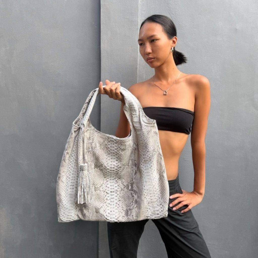 GIANT HOBO BAG | EXOTIC LEATHER BAG | LEATHER BAG