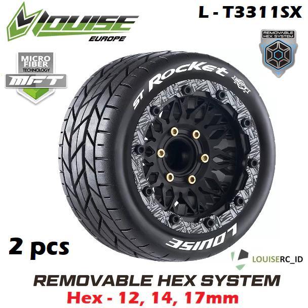 Louise MFT ST-ROCKET 1/10 Stadium Truck Tire Removable Offset HEX 12mm 14mm 17mm Mounted Ban RC