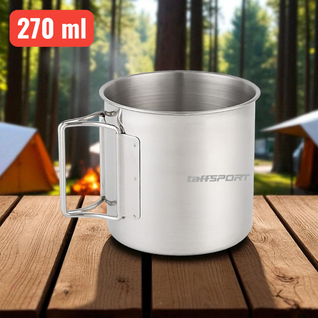 Gelas Camping Stainless - Cangkir stainless - Cangkir Gunung Polos - Mug Outdoor - Gelas Kopi campin