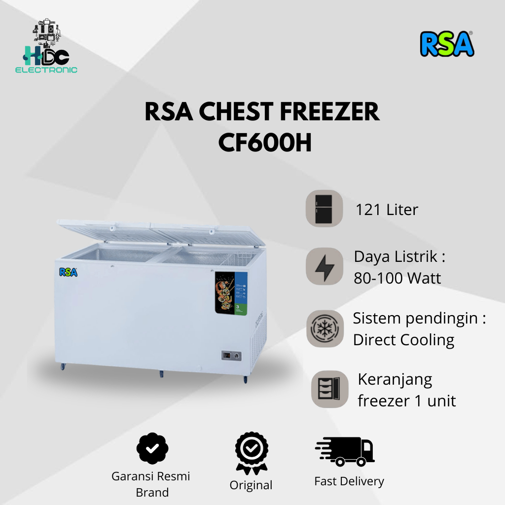 RSA CF600H 500 Liter FREEZER BOX NEW