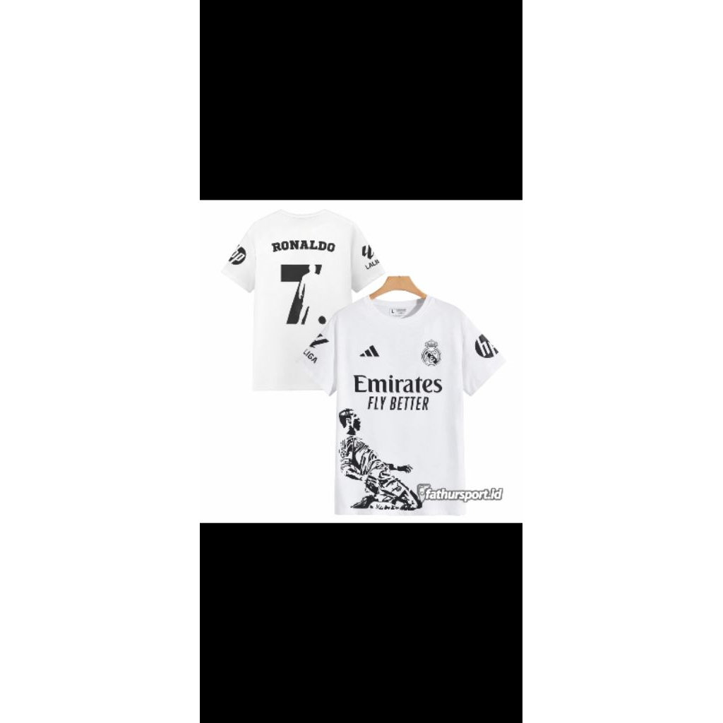 JERSEY BOLA PUTIH PREMIUM – DESAIN IKON LEGEND SPORT