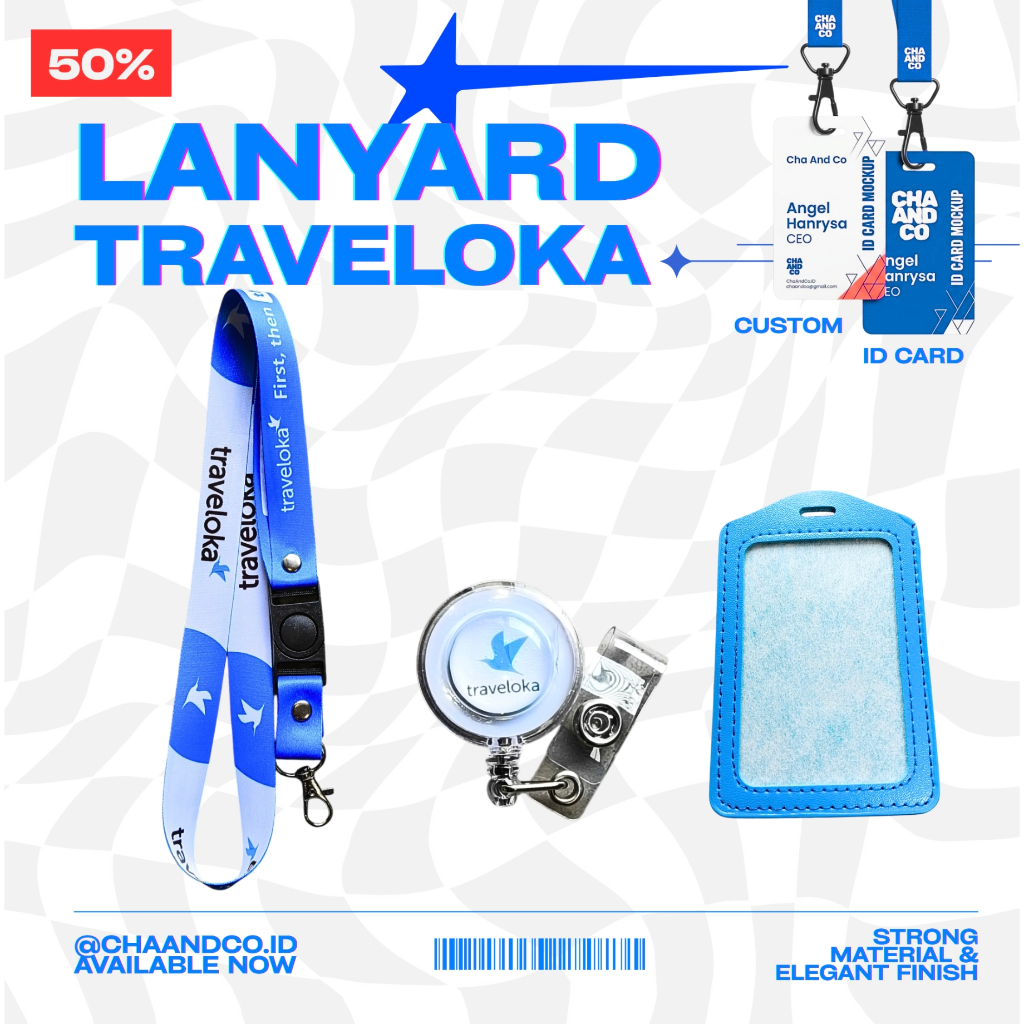 LANYARD TRAVELOKA / SET TALI LANYARD TRAVELOKA [Tali Gantungan kunci Traveloka | READY STOK | Langsu