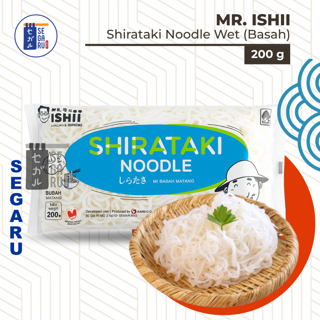 Shirataki Noodle Hijau Mr Ishii | Mie Shirataki Jepang Halal 200 gram