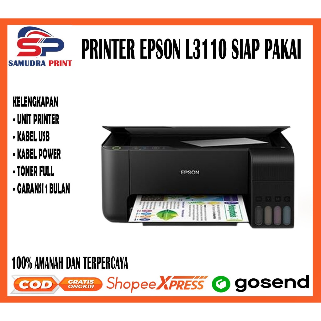Printer Inkjet Epson L3110 Mulus Siap Pakai