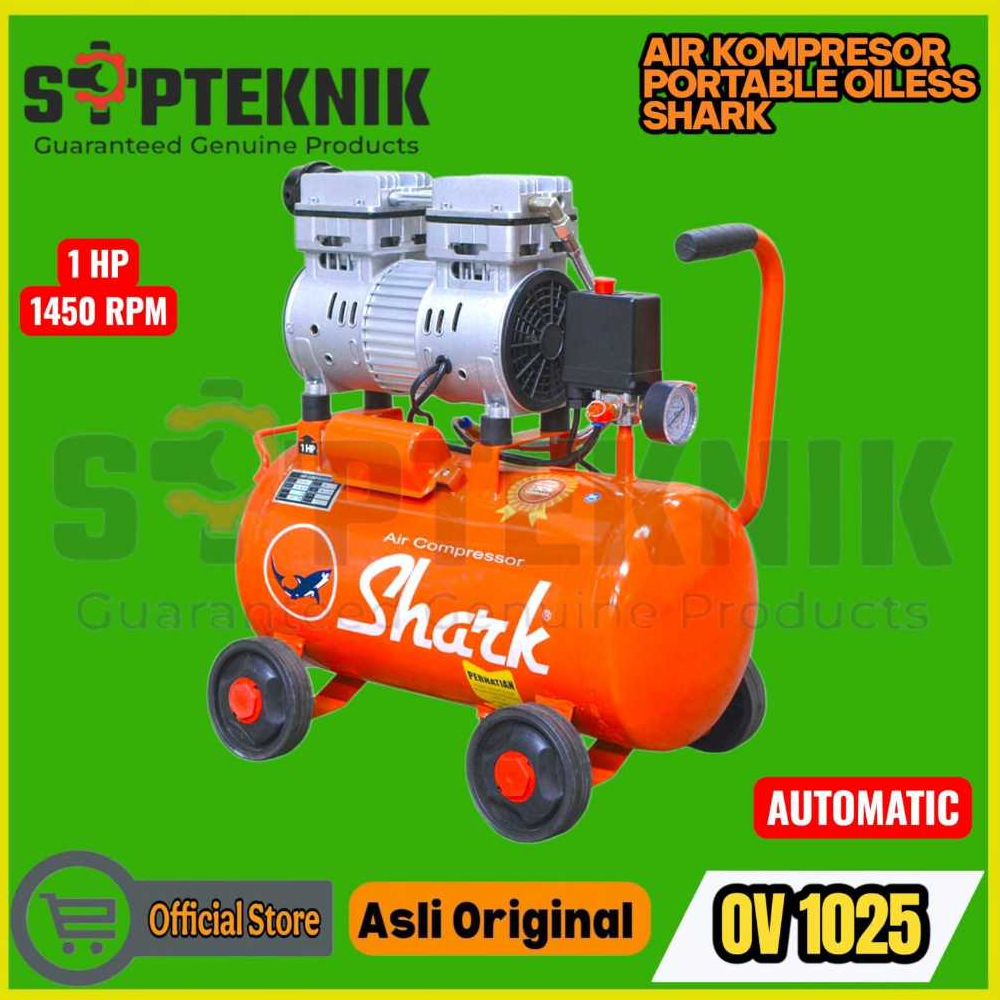 KOMPRESOR UDARA OILLESS OV-1025 1HP 25 LITER SHARK
