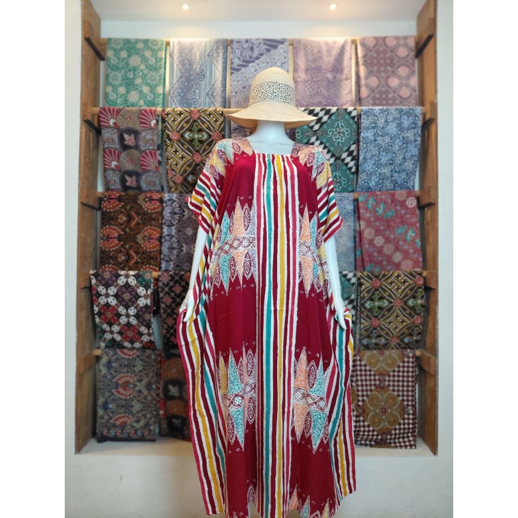 Daster Batik Long Lowo Colet Dada Karet Ld 140 Pb 135 Rayon Premium Jumbo Non Busui