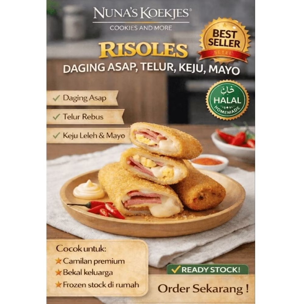 Risol Mayo/American Risoles/Risoles Smoke Beef Keju Telur Mayo/Risoles Homemade/Risoles Frozen