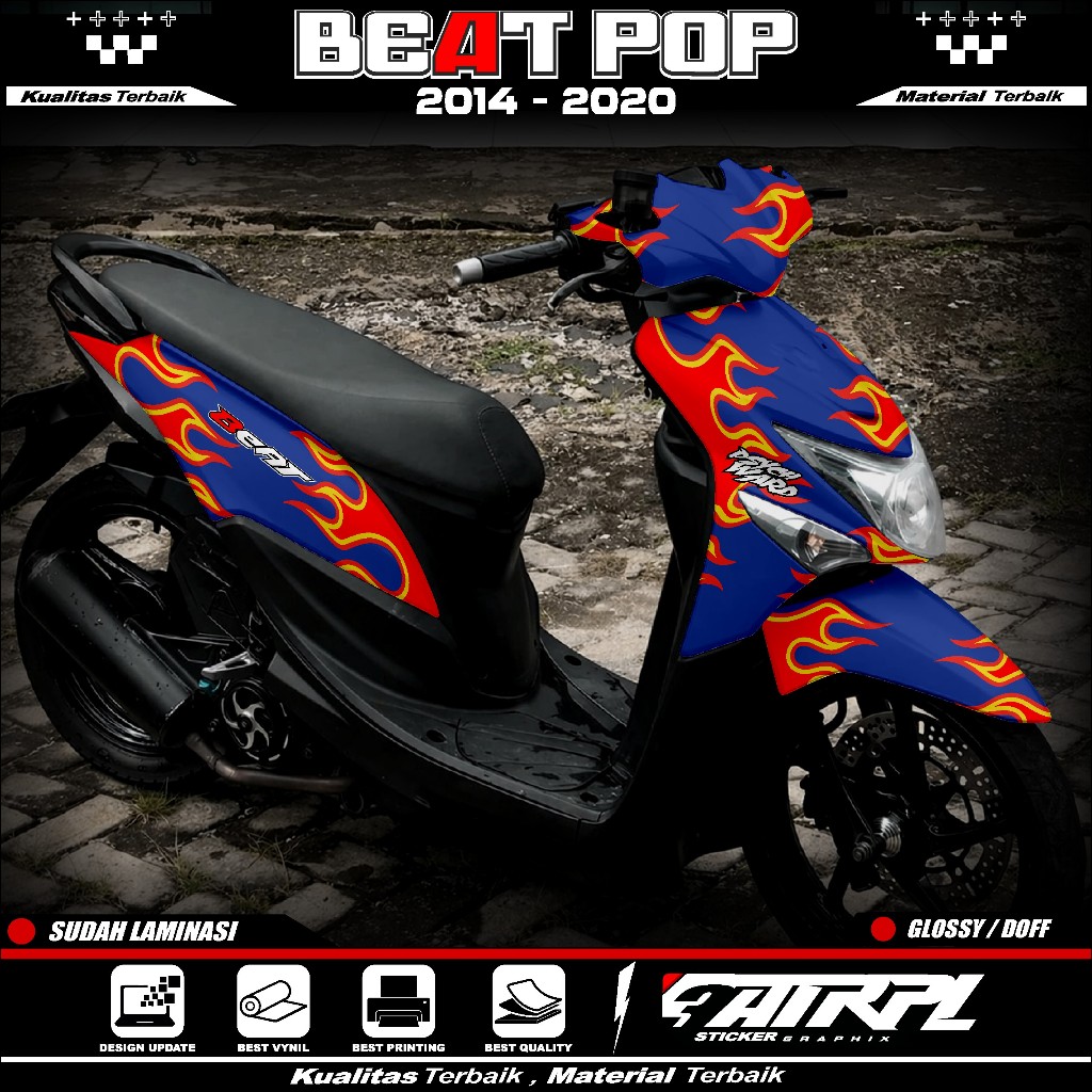 (COD) Decal Sticker Honda Beat POP Full Body 2014 2015 2016 2017 2018 2019 2020 - Decal Sticker Full