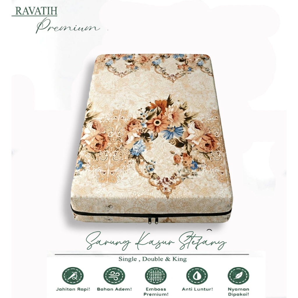 Sarung Kasur Resleting 180x200x T 25/30/35Cm