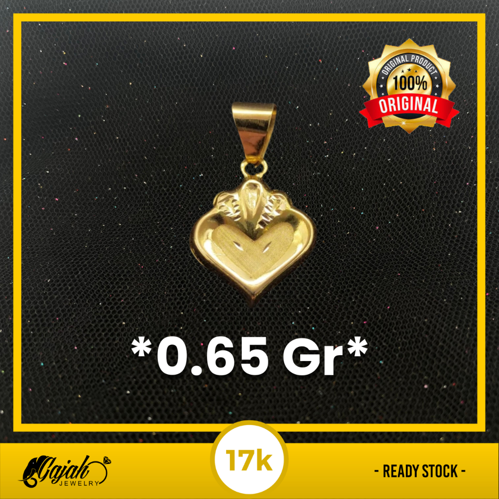 Liontin Emas 17K - Toko Emas Gajah - 0.65 Gram S1685