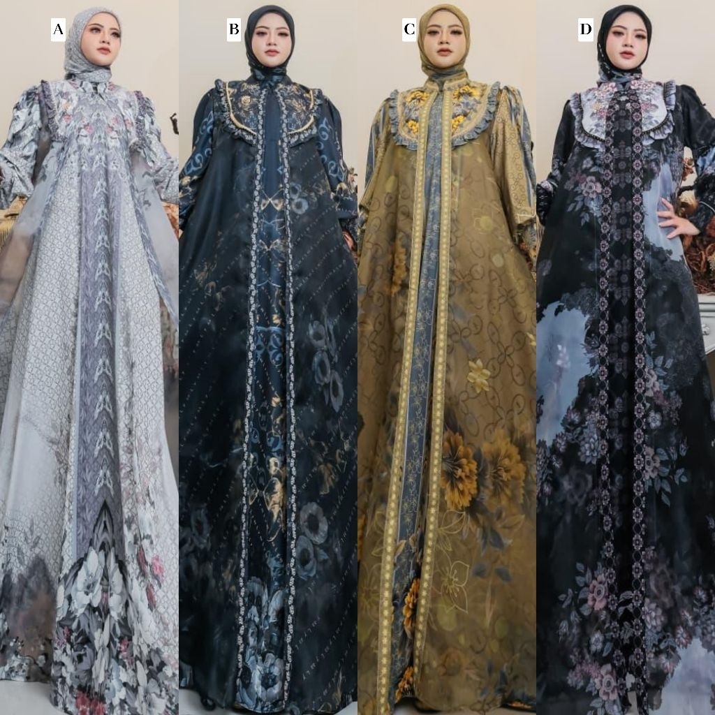 Elora Series Dress Gamis Set Scraf by Alya
