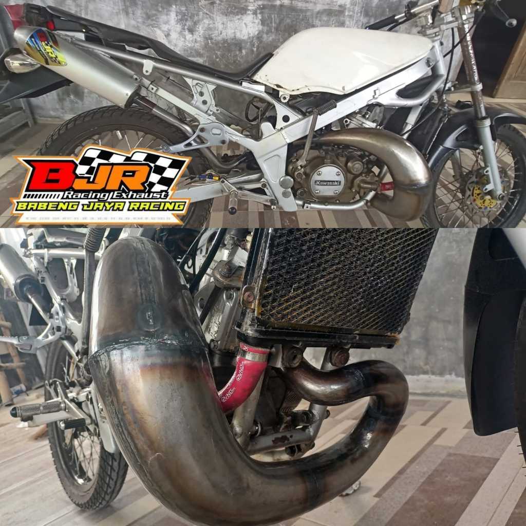 TERLARIS KNALPOT UDANG TRAIL MODEL KTM NINJA 2 TAK R RR  BAHAN PLAT PNP RANGKA STANDAR KTM KLX CRF F