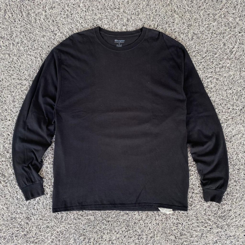 Champion blank tee long sleeve kaos lengan panjang champion