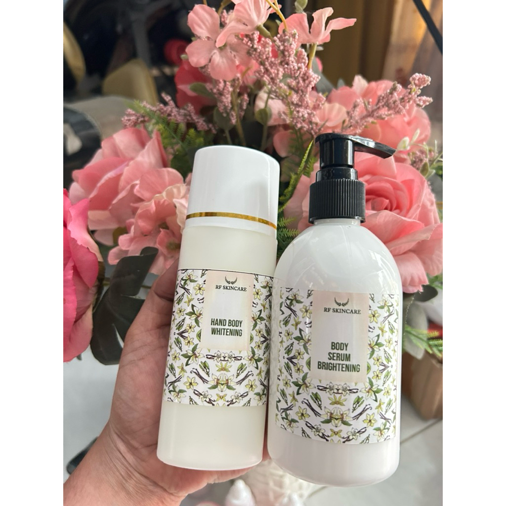 paket pemutih badan Rf skincare hb malam + body serum