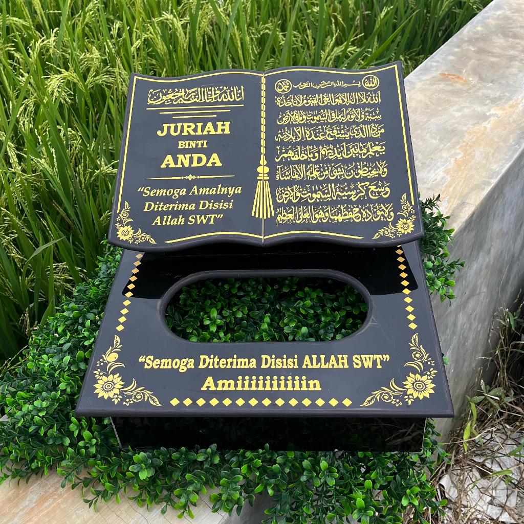 Cahaya Nisan - Batu Nisan Model Tabur Bunga Ukuran 40x30 dudukan 60x50