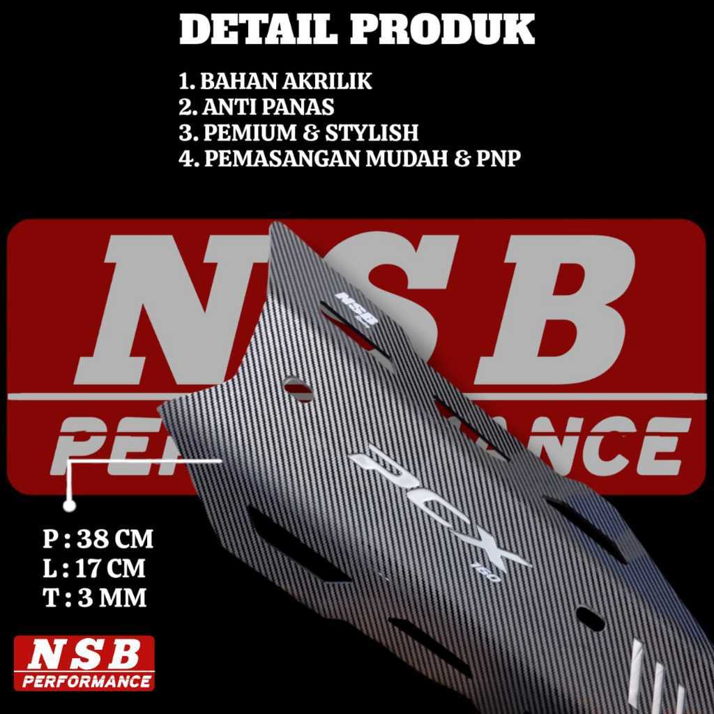 TAMENG KNALPOT PCX CARBON LIS COVER KNALPOT PCX CARBON LIS SRC55