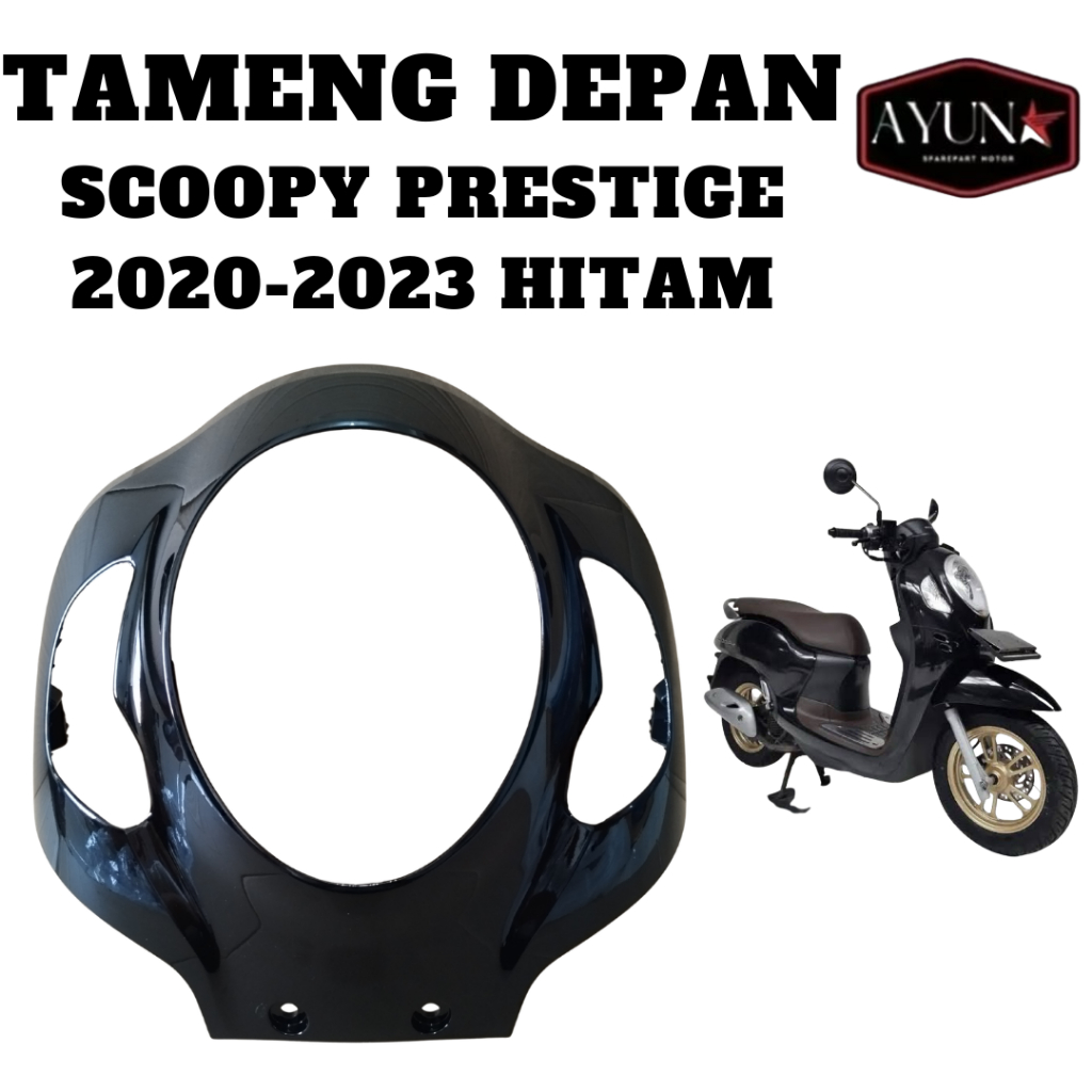 Panel Tameng Dada Depan Scoopy Prestige 2020-2023 Tameng Depan Scoopy Prestige K2F HITAM Tenshi