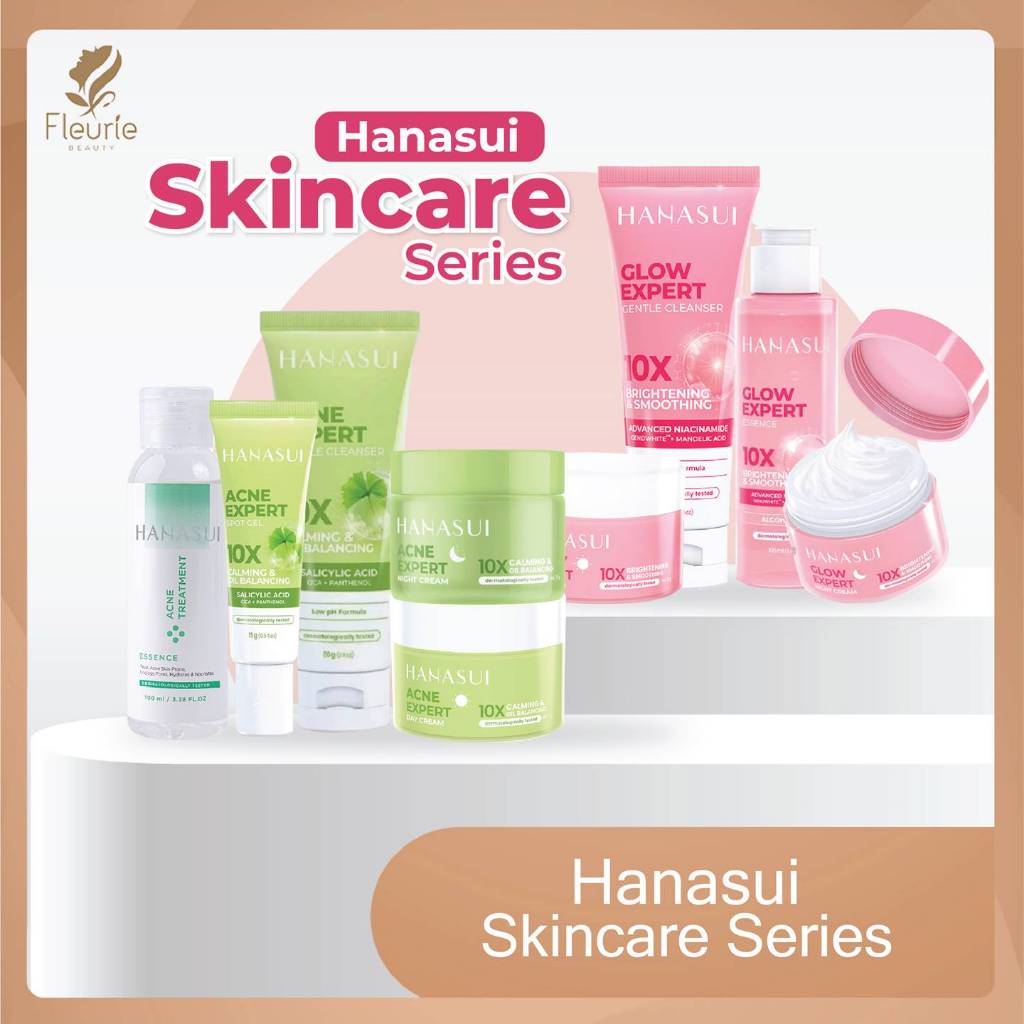 Paket Hanasui Hanasui Glow Expert 10X Brightening 5in1 Series + Power Bright Expert Serum (Free Pouc