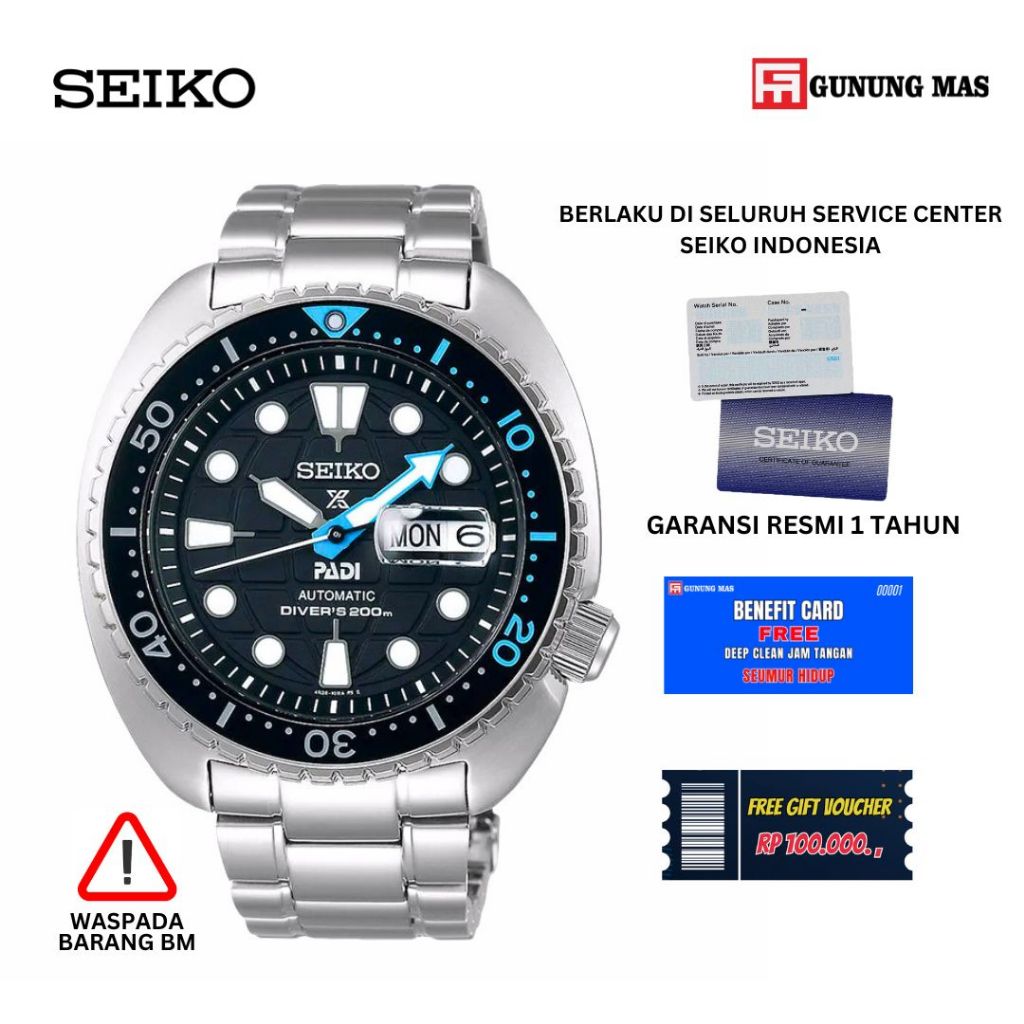 Seiko Jam Tangan Pria Prospex SRPG19K1 King Turtle PADI Edition Automatic Divers 100% Original