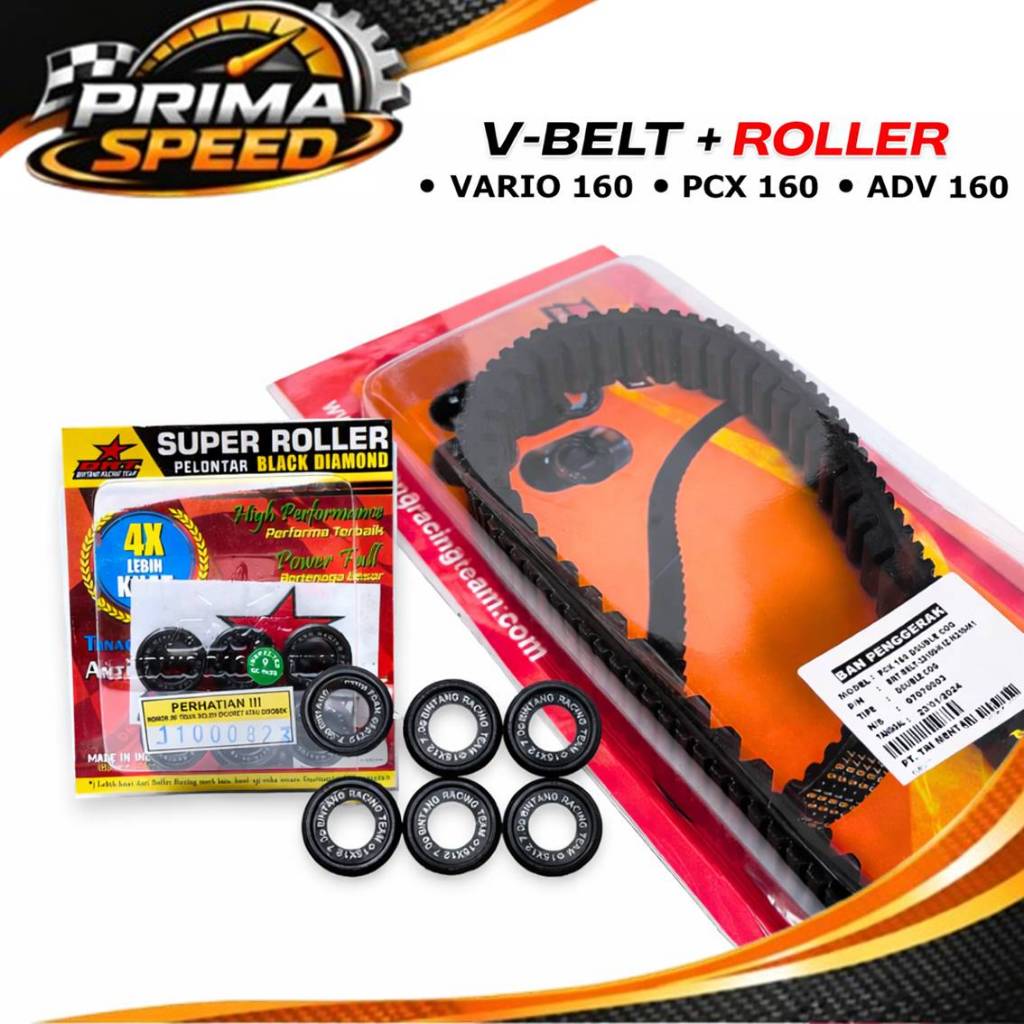 PAKET VBELT & SUPER ROLLER BRT PCX 160 VANBELT BRT VARIO 160 ADV 160 ROLLER BRT