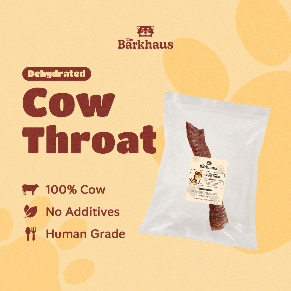 THE BARKHAUS Dehydrated Cow Throat -100% Tenggorokan Sapi - Snack anjing & kucing