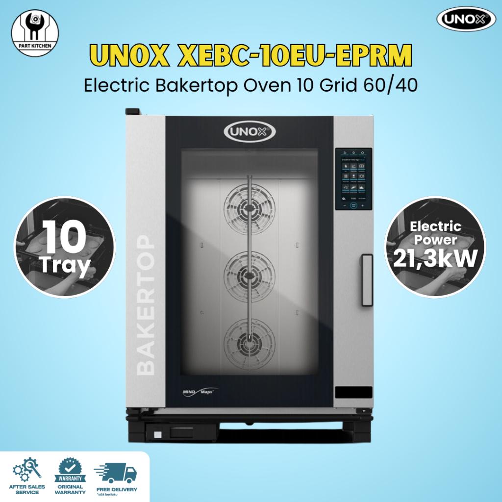 Oven Unox Bakertop 10 Loyang Electric Bakertop Unox XEBC-10EU-EPRM Oven 10 Grid 60/40 Garansi Resmi
