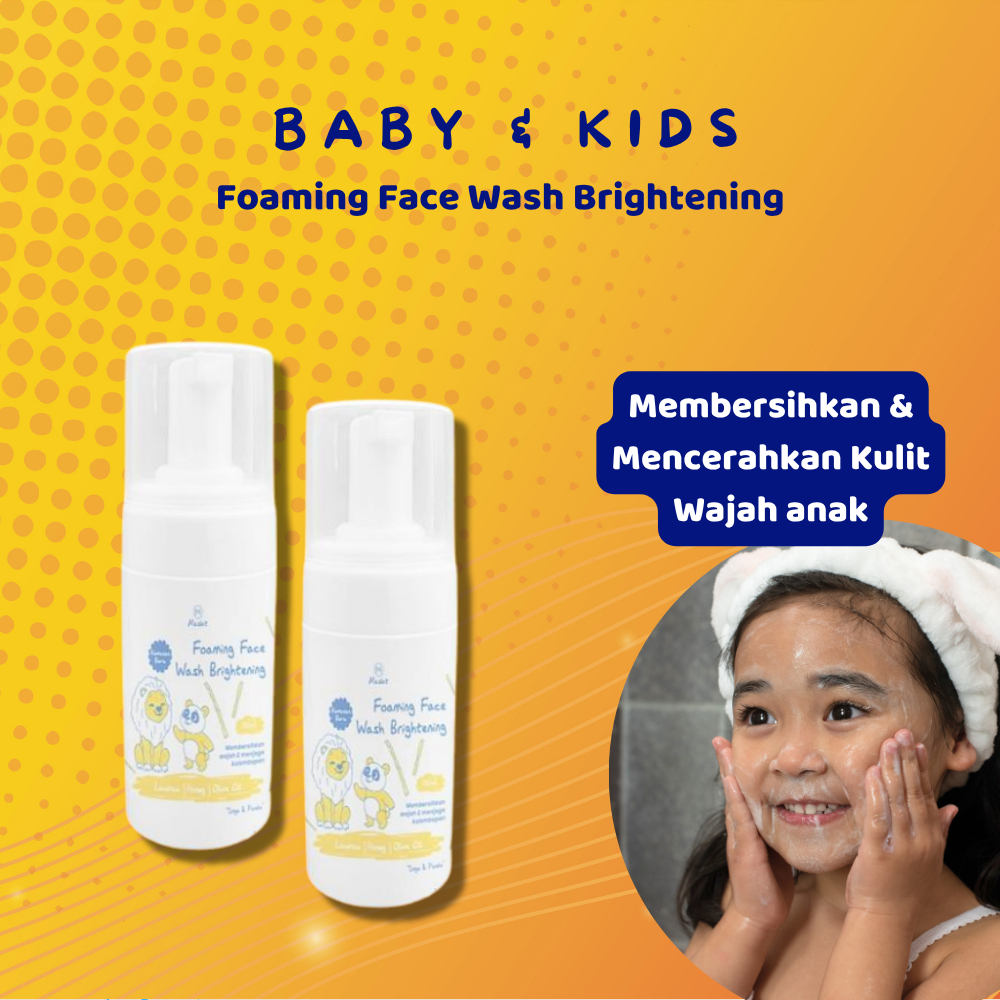 Kids & Baby Foaming Face Wash Brightening - Sabun Cuci Muka Wajah Foam Anak Bayi