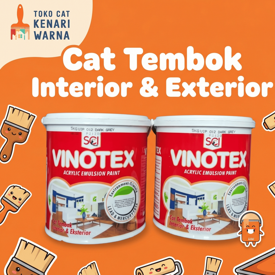 CAT TEMBOK VINOTEX - CAT TEMBOK INTERIOR & EXTERIOR 5 kg