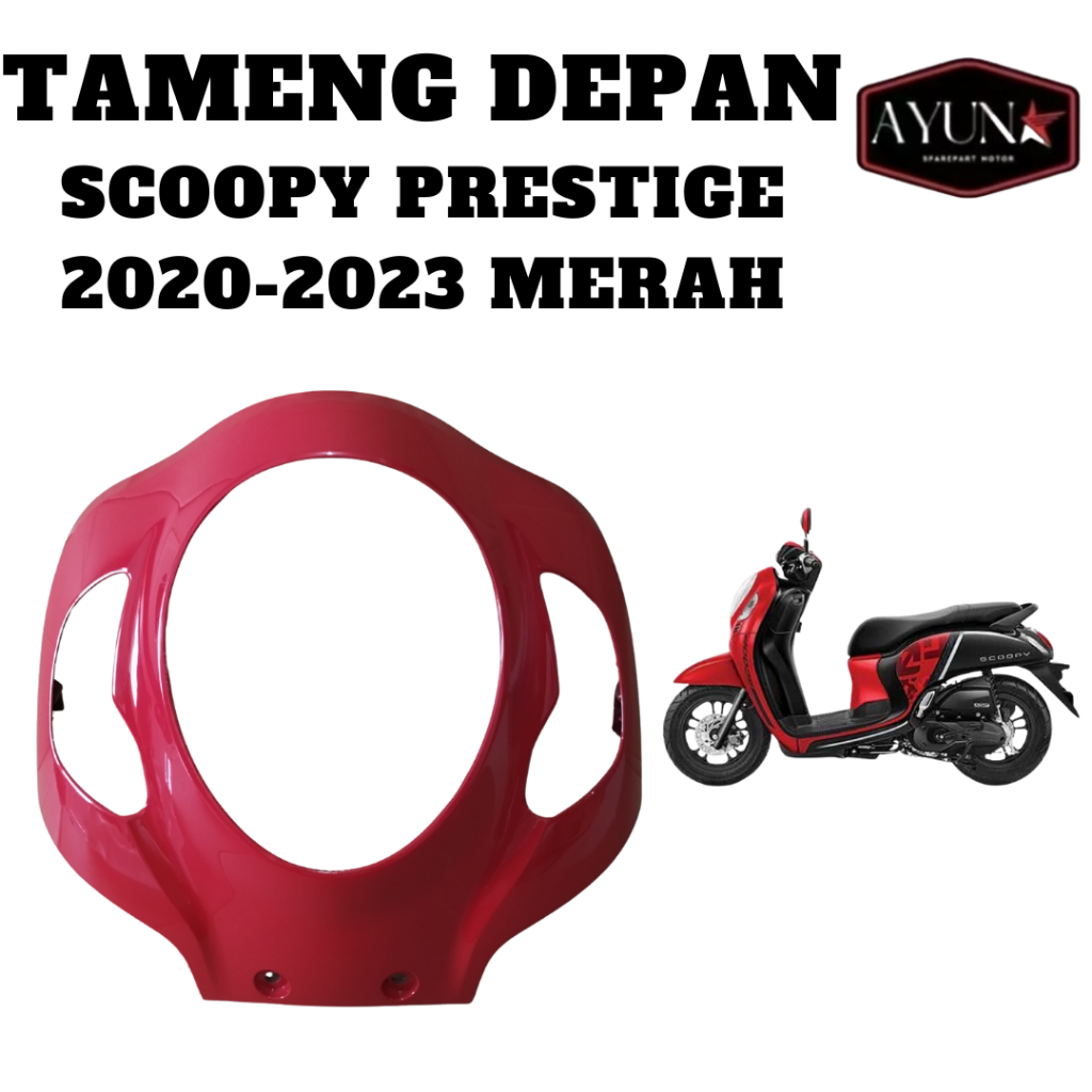Panel Tameng Dada Depan Scoopy Prestige 2020-2023 Tameng Depan Scoopy Prestige K2F MERAH Tenshi