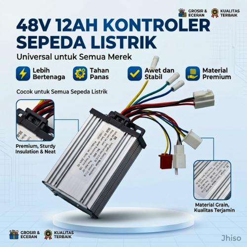 CONTROLLER SEPEDA LISTRIK 48V / 12 AH TAHAN PANAS DAN AWET | CONTROLLER SEPEDA LISTRIK MURAH DAN AWE