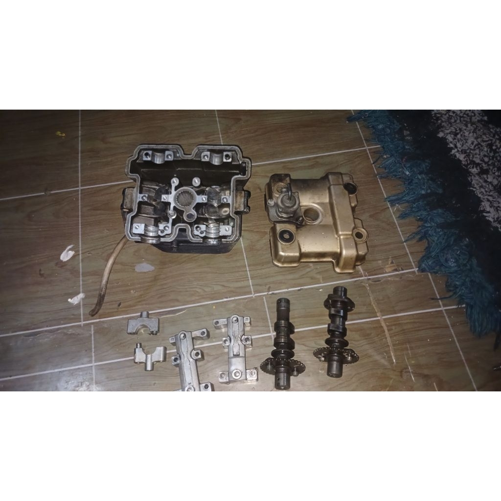 kop standar motor satria fu copotan original set noken tutup noken kop