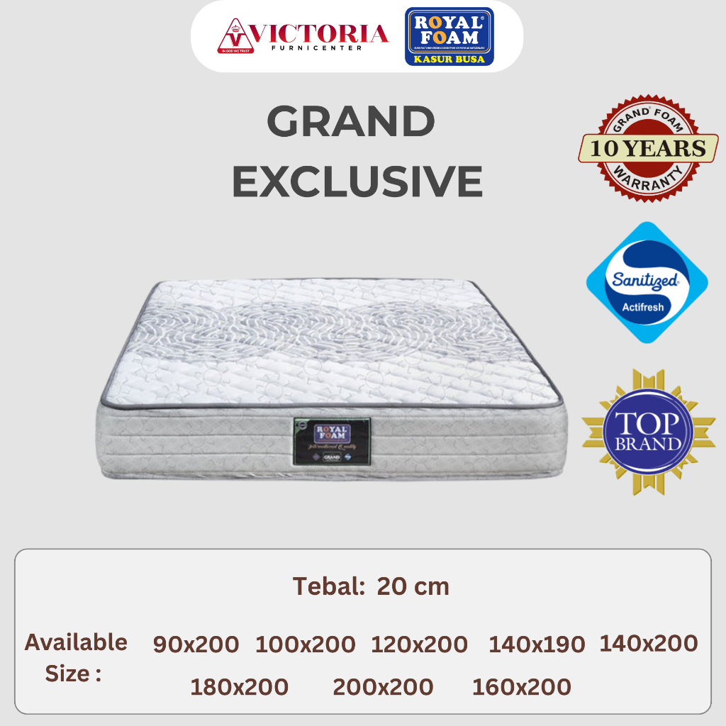 Royal Foam Grand Exclusive 120 x 200 120x200 Kasur Saja Mattres Only
