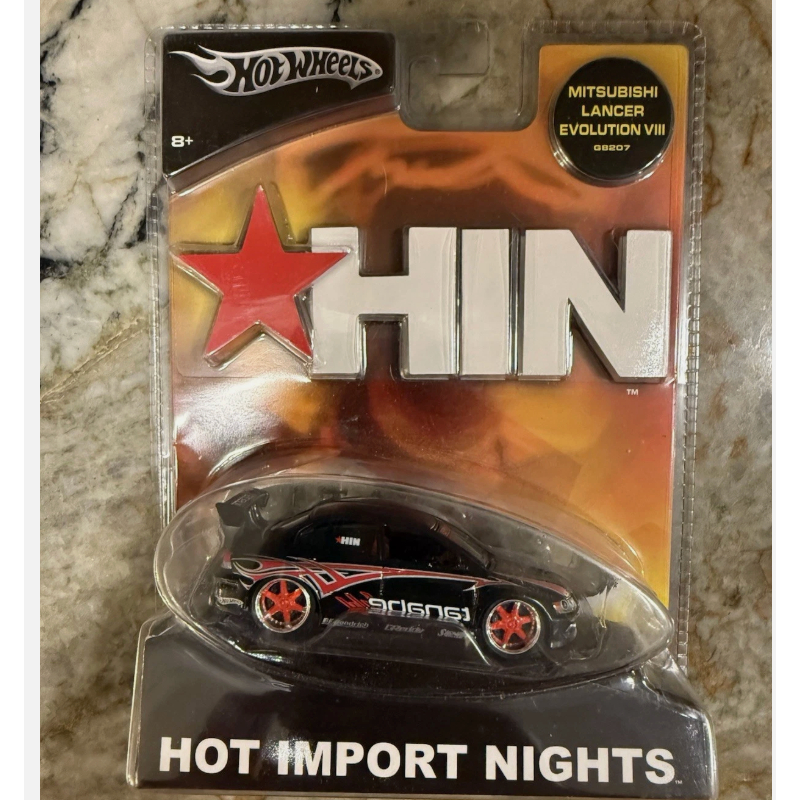 PO HOT WHEELS HIN HOT IMPORT NIGHTS MITSUBISHI LANCER EVOLUTION VIII 8 BLACK G8207 - BISA REQUEST PR