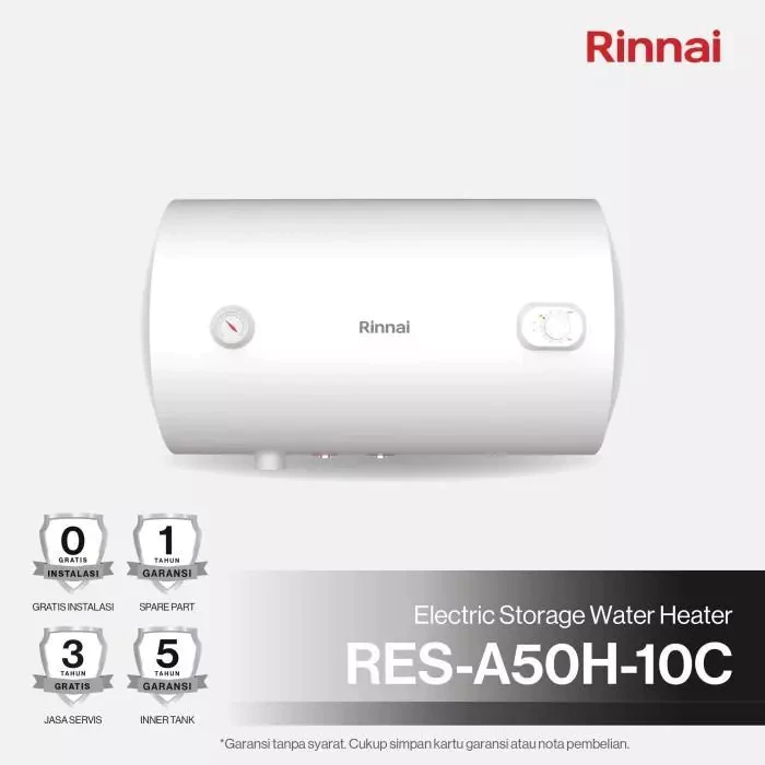 RINNAI Water Heater Listrik 50 Liter RES-A50-10C BATAM
