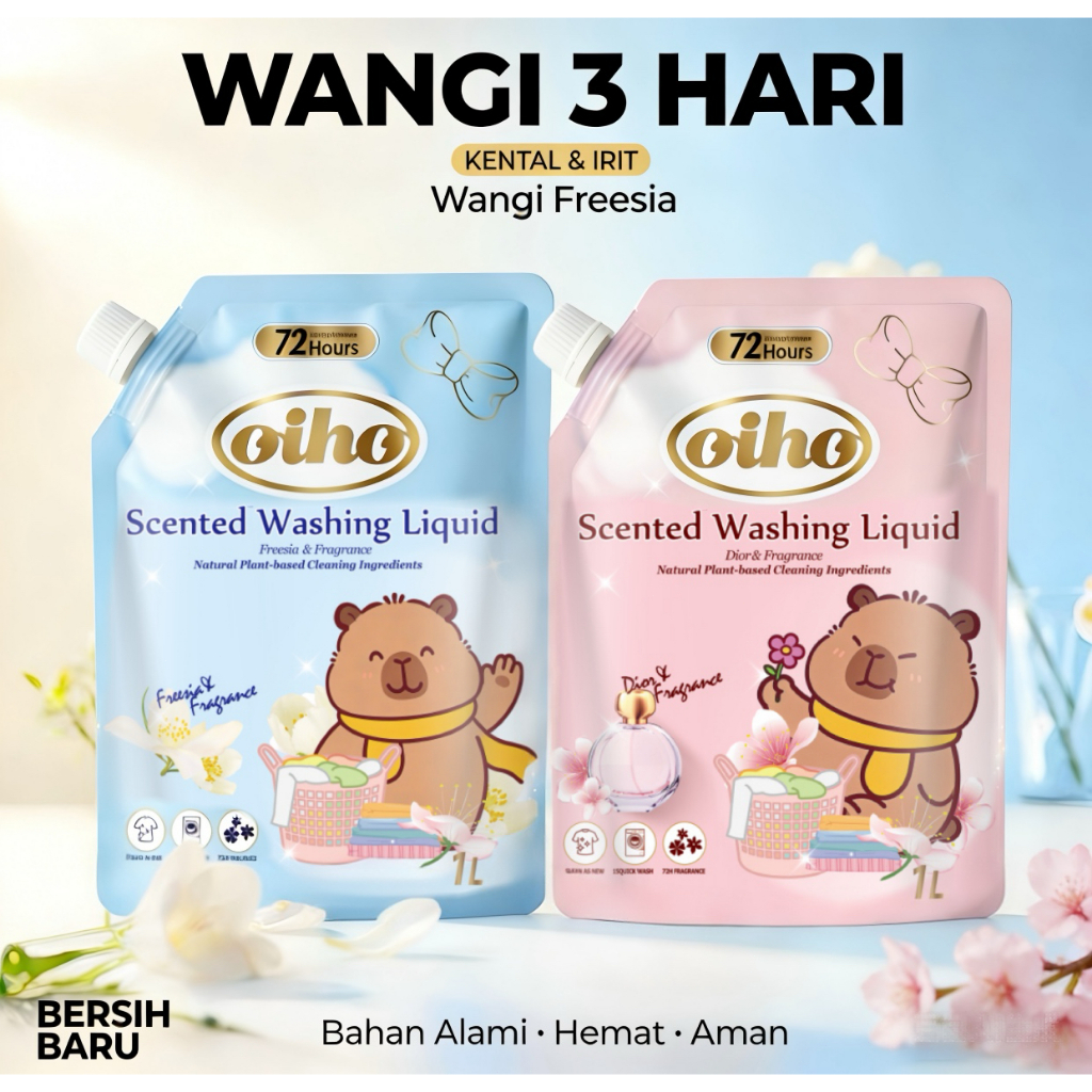 Oiho  Deterjen Cair Parfum & Laundry Liquid Cair Cuci Baju - Gentle Gen Detergent | Wangi Fresia & S