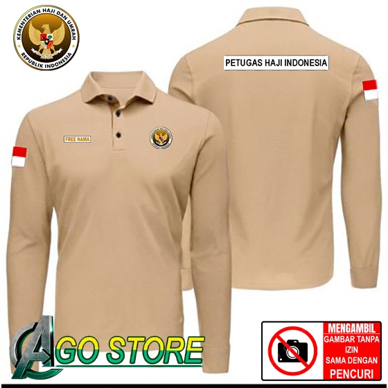 Polo Tshirt Baju Kaos Kerah Model Polo Tshirt KEMENTERIAN HAJI DAN UMROH REPUBLIK INDONESIA - PETUGA