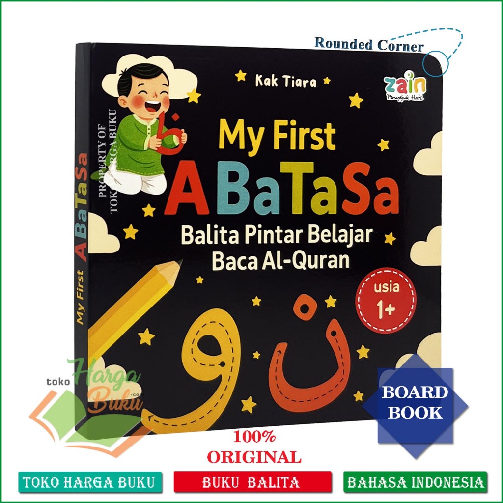 Foto Board Book My First ABaTaSa Balita Pintar Belajar Baca Al Quran Usia 1+ Bonus Video Pelafalan - Zain
