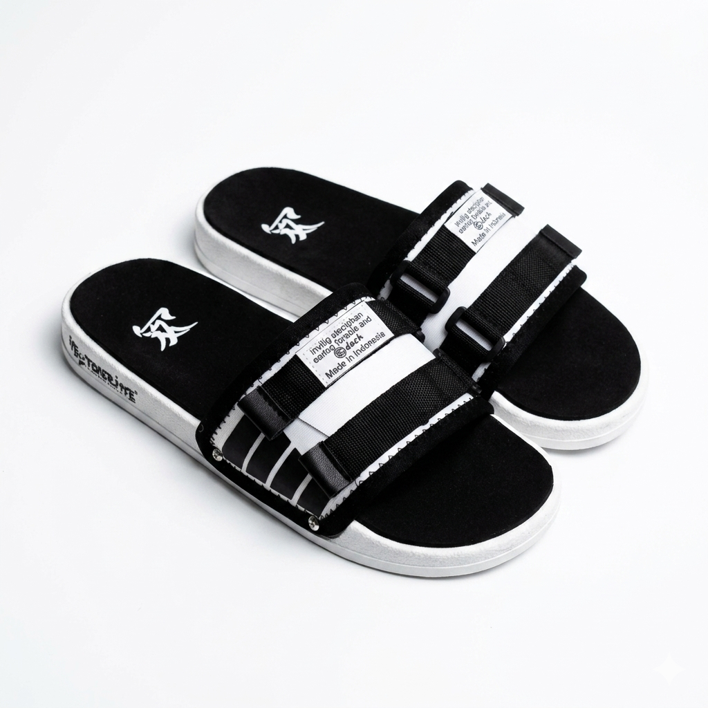Agnia - GRS Distro Ori - Sol White - Sandal Slop | Sandal slide | Sandal pria Wanita | Sandal Unisex