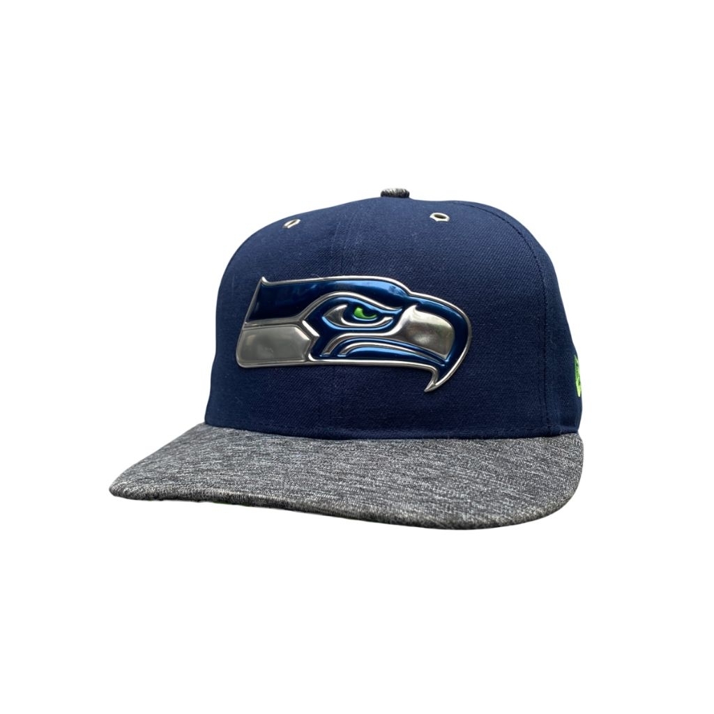 Topi Snapback Era 59Fifty Seatle Seahawk Navy Second Original Murah